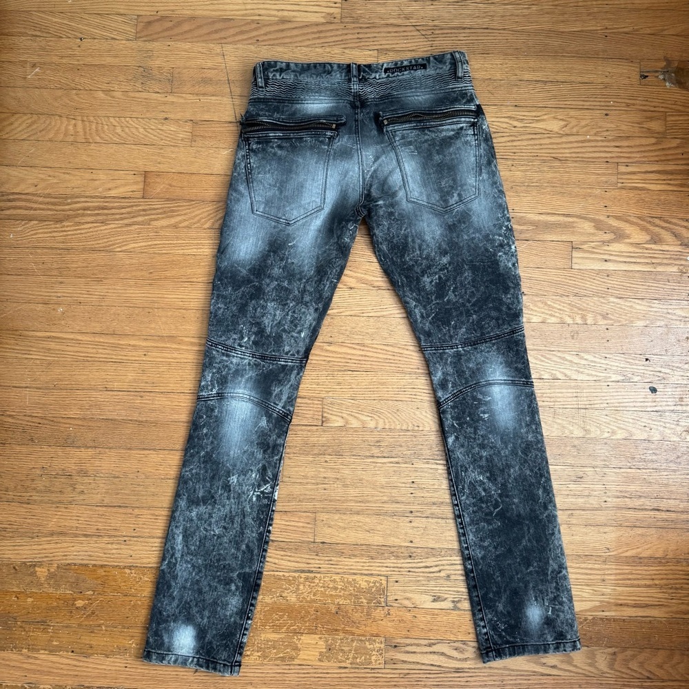 Men's Rockstar Distressed Gray Skinny Jeans Size 30 Denim,Streetwear,Y2K,Grunge - Picture 9 of 14
